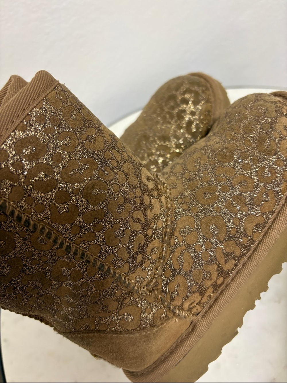 UGG Chestnut Glitter Leopard Short Boot - Picture 10 of 10